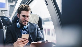 man using mobile phone