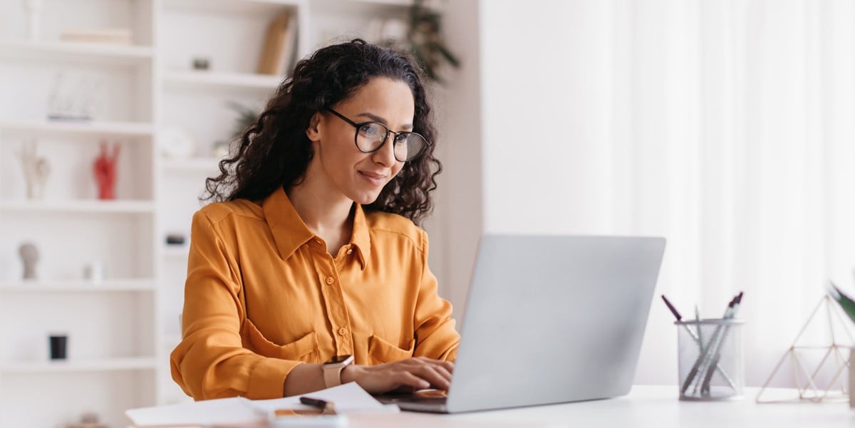 professional woman working in office