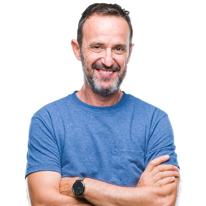 man smiling at camera