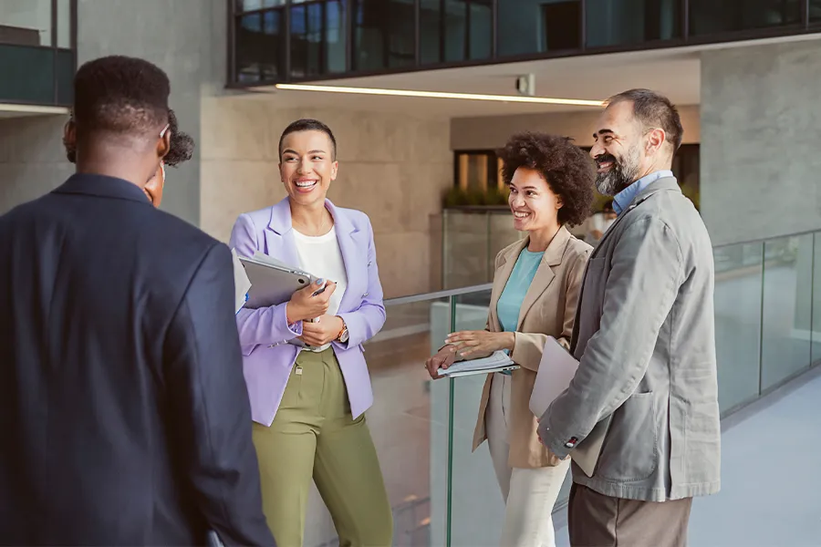 business collaborators in meeting