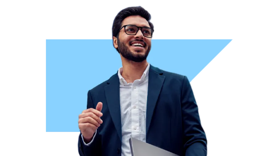 man with laptop