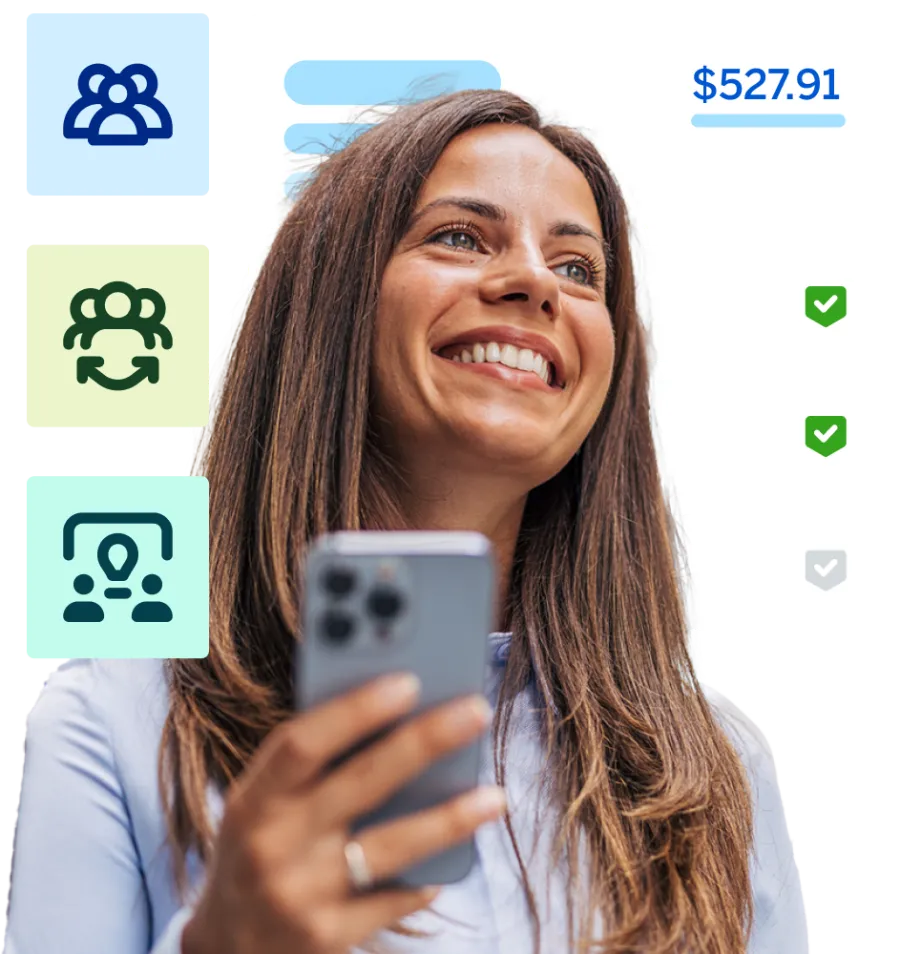 Woman excited with valuable insights