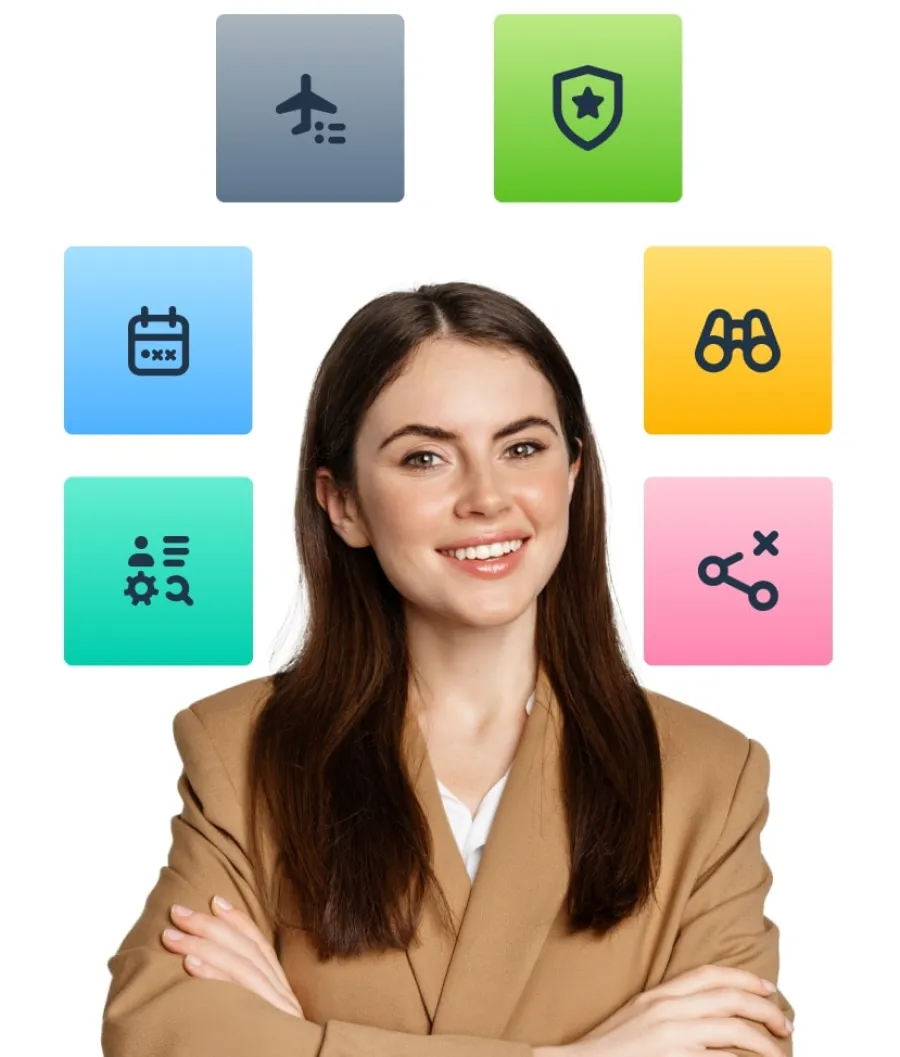 Woman excited how well expense management helps her business