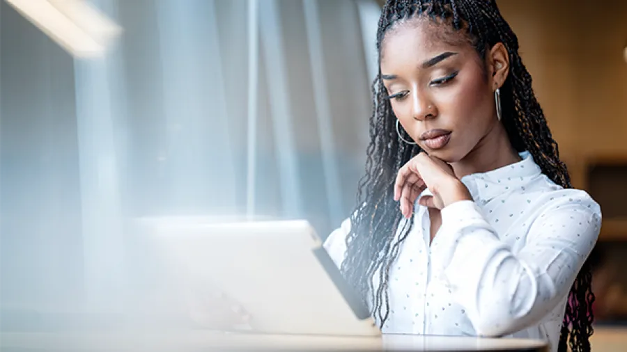 CFO using tablet