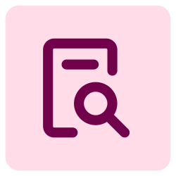 document with magnifying glass