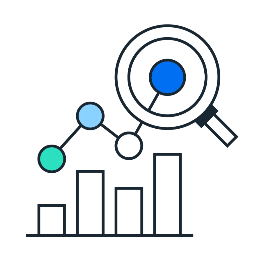 magnifying glass pictogram