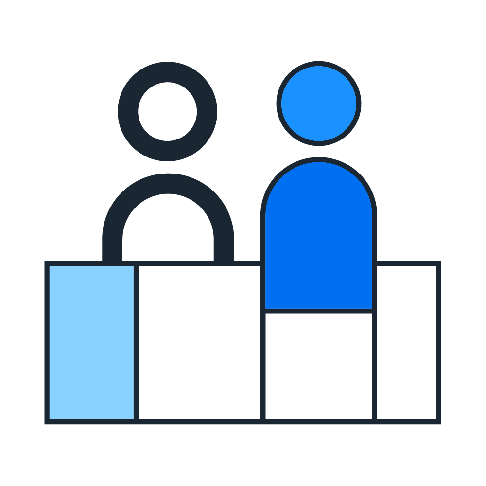 graphic of two people at a desk